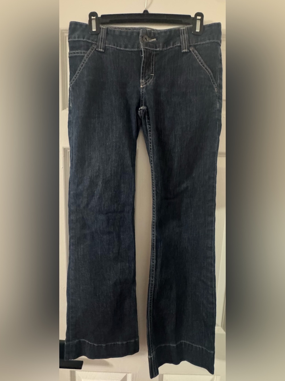BKE Women's Dark Indigo Wide-Leg Jeans